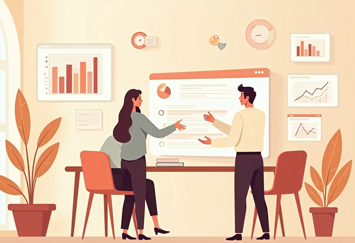 Team of data analysts working together