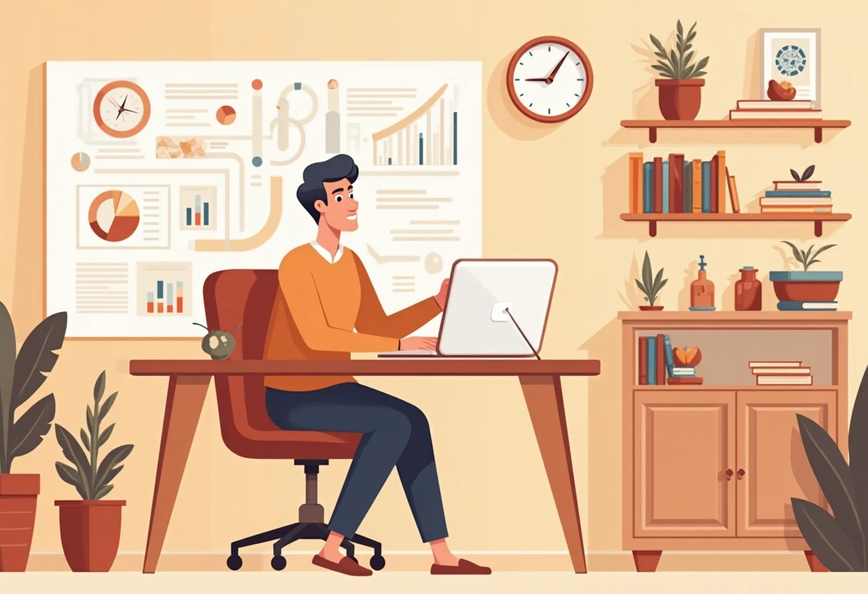 Homeoffice-Lehrer bei der Arbeit